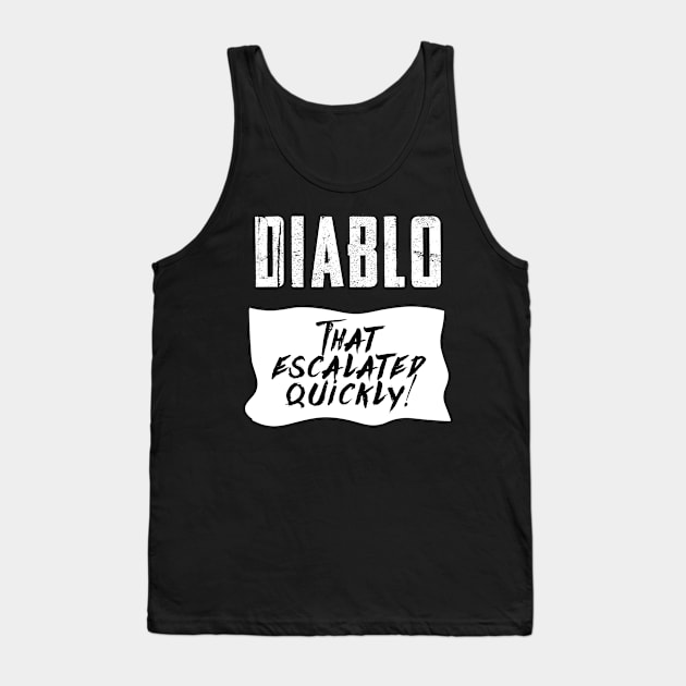 Diablo Hot Sauce Taco Funny Quick and Easy Halloween Costume Tank Top by charlescheshire